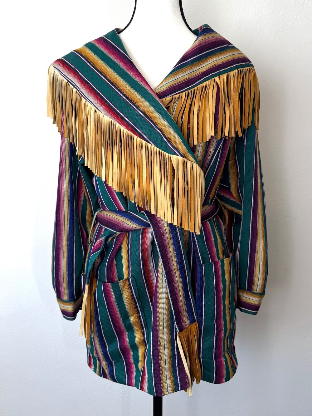 Vintage Hairston Roberson ROPA Small Petite Southwestern Fringe Jacket